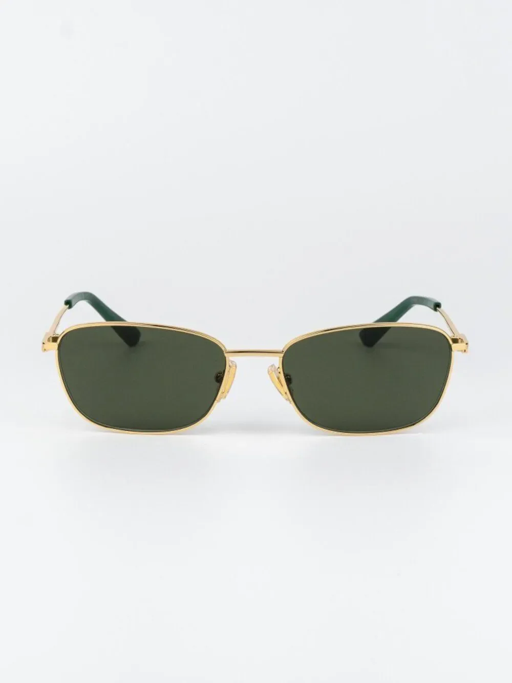Bottega Veneta Men Sunglasses Gold Green Rectangle BV1300S 002 NEW AUTHENTIC